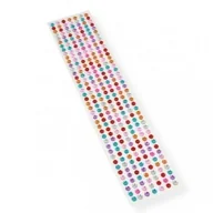 Szkolne artykuły papiernicze - Kryształki samoprzylepne kolorowe 6mm - miniaturka - grafika 1