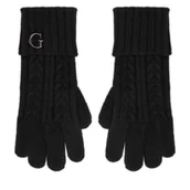 Rękawiczki - Rękawiczki Damskie Guess AW5382 POL02 Czarny - miniaturka - grafika 1