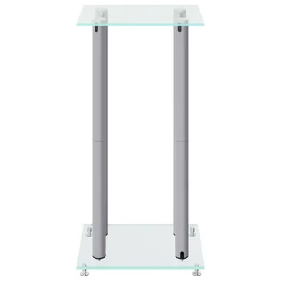 Stojaki pod głośniki, 2 szt, srebrne, szkło hartowane, 4 słupki Lumarko! - Głośniki i kolumny - miniaturka - grafika 6