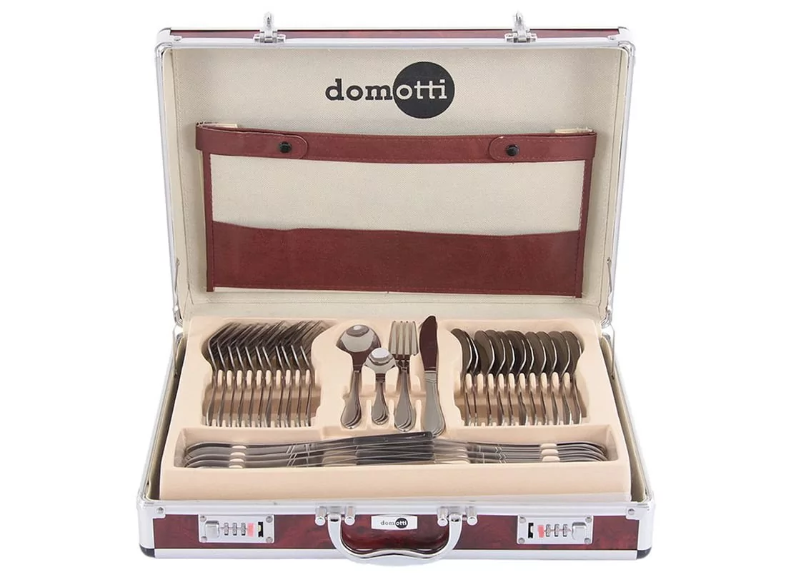 Domotti MARIA Komplet sztućców w aluminiowej walizce, 72 elementy 69806