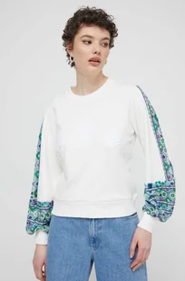 Desigual bluza damska kolor beżowy z aplikacją - Bluzy damskie - miniaturka - grafika 1