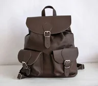 Torebki damskie - Duży skórzany plecak ze skóry naturalnej - miniaturka - grafika 1