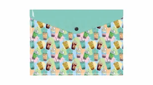Teczka koperta A4 pp z nadrukiem bubble tea - Teczki i skoroszyty - miniaturka - grafika 1