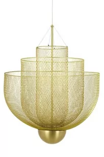 KingHome Lampa wisząca ILLUSION XL 90 złota LED metal MD8167-XL - Lampy sufitowe - miniaturka - grafika 2