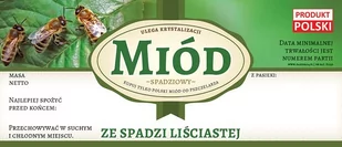 Paczka etykiet na miód ze spadzi liściastej (100 szt) - wzór E1256 - Pozostałe akcesoria kuchenne - miniaturka - grafika 1
