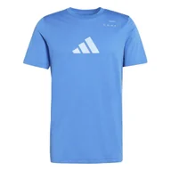 Koszulki sportowe męskie - Koszulka męska adidas Tennis Category Graphic T-Shirt Ray Blue M - miniaturka - grafika 1