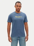Koszulki męskie - Pepe Jeans T-Shirt Eggo N PM508208 Niebieski Regular Fit - miniaturka - grafika 1