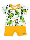 Śpiochy dla niemowląt - Niemowlęcy rampers z motywem tukana pomarańczowy Nicol, r. 56 - miniaturka - grafika 1