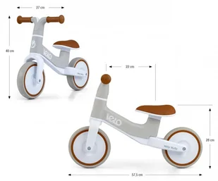 Milly Mally Rowerek Biegowy Velo Brown - Rowerki biegowe - miniaturka - grafika 7