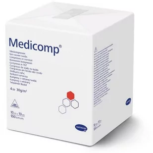 Hartmann MEDICOMP Kompresy niejałowe 10cm x 10cm, 100szt. - Apteczki i materiały opatrunkowe - miniaturka - grafika 1