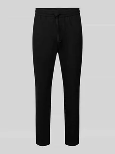 Spodnie męskie - Spodnie o kroju tapered fit z dodatkiem streczu model ‘LINUS’ - grafika 1