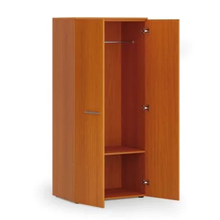 Szafa ubraniowa biurowa PRIMO WOOD, 1 półka, drążek do szafy, 1781 x 800 x 500 mm, czereśnia - Szafy biurowe - miniaturka - grafika 1