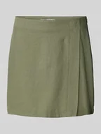 Spódnice - Spódnica lniana z wysokim stanem w stylu kopertowym model ‘BRIE-CARO’ - miniaturka - grafika 1