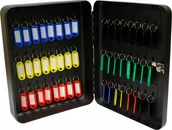 Zawieszki - Metalplus Szafka wisząca na 48 kluczy czarna z zawieszkami - miniaturka - grafika 1