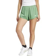 Spodenki damskie - adidas Damskie szorty Pacer Essentials Knit High Rise S, 7,6 cm czarne, Czarny, S - miniaturka - grafika 1