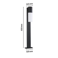 Lampy ogrodowe - Paulmann Tralia słupek oświetleniowy, antracyt Wysokość 65 cm aluminium IP44 E27 - miniaturka - grafika 1