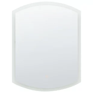 Owalne lustro ścienne LED ø 78 cm srebrne BEZIERS - Lustra - miniaturka - grafika 1