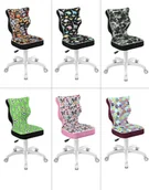 Krzesełka i taborety dla dzieci - Krzesło dziecięce obrotowe Petit 133-159 cm, tkanina Storia, Biała Podstawa - miniaturka - grafika 1