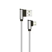 Ładowarki do telefonów - Przewód Micro USB V-TAC 1M Szary Wtyk Kątowy Seria Diamond VT-5361 - miniaturka - grafika 1