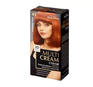 Farby do włosów i szampony koloryzujące - Joanna Multi Cream 3D 43 płomienny rudy - miniaturka - grafika 1