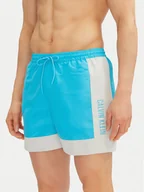 Kąpielówki męskie - Calvin Klein Swimwear Szorty kąpielowe KM0KM01095 Niebieski Regular Fit - miniaturka - grafika 1