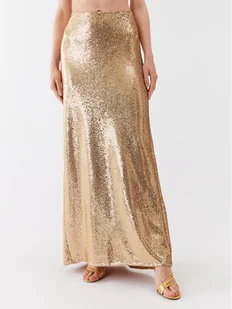 Patrizia Pepe Spódnica midi 2G0915/A251-FD63 Złoty Regular Fit - Spódnice - miniaturka - grafika 1