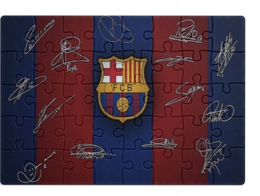 PUZZLE FC BARCELONA BARCA A3 252 el z Nadrukiem + IMIĘ #76