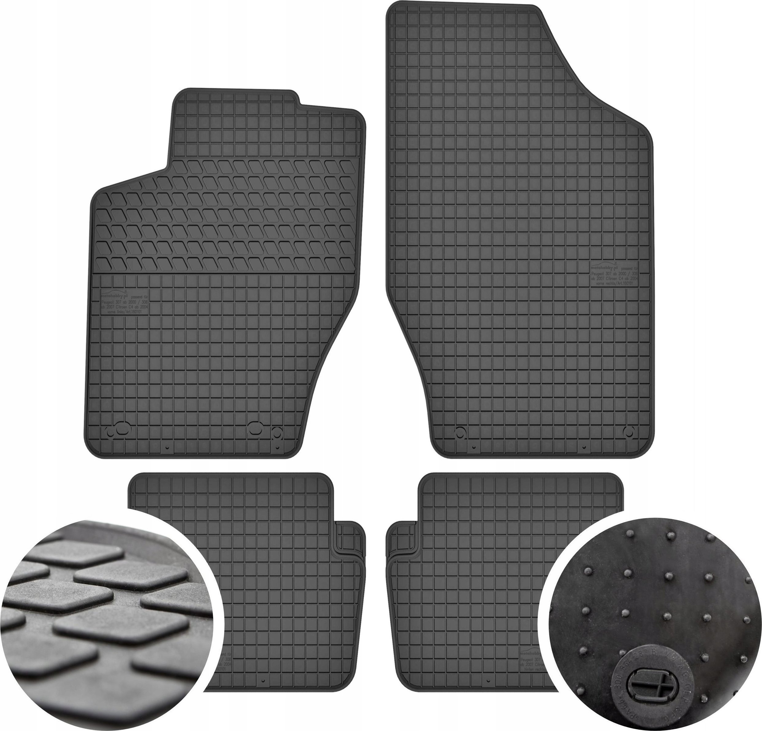 GeyerHosaja Dywaniki gumowe do Peugeot 307 00-08