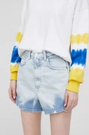 Spodenki damskie - Pepe Jeans Pepe Jeans szorty jeansowe RACHEL SHORT TIE DYE damskie wzorzyste high waist - miniaturka - grafika 1