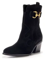 Botki damskie - Gabor Skórzane botki w kolorze czarnym - miniaturka - grafika 1