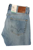 Spodnie męskie - PEPE JEANS SLIM HATCH REG SELVEDGE DENIM JEANSY MĘSKIE - miniaturka - grafika 1