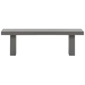 Ławki ogrodowe - Beliani Ławka ogrodowa betonowa 150 x 40 cm szara TARANTO - miniaturka - grafika 1