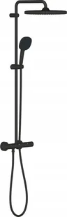 Grohe Grohe zestaw prysznicowy z baterią termostatyczną Tempesta System 250 Cube czarny mat 266892431 - Akcesoria do armatury i ceramiki - miniaturka - grafika 1
