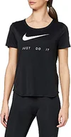 Koszulki i topy damskie - Nike T-shirt damski W Nk Top Ss Swsh Run żółty Limelight/(White) S - miniaturka - grafika 1