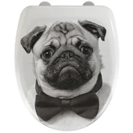 Deski sedesowe - WENKO Biała deska sedesowa Pugy wolnoopadająca Fix-Clip łatwy montaż i demontaż Duroplast higieniczna odporna marka B07FNTMWKY - miniaturka - grafika 1