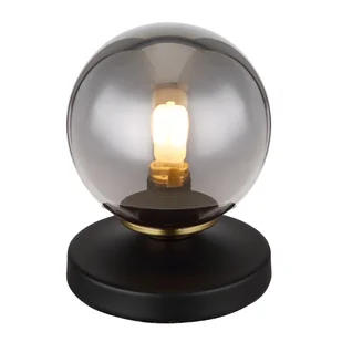 Globo Lighting Jorge lampa stołowa 1x25W czarny mat/mosiądz/przydymiony 56136T - Lampy stojące - miniaturka - grafika 2