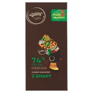 Czekolada - Czekolada Gorzka 74% z ziarnem z Ghany Wawel 100g - miniaturka - grafika 1