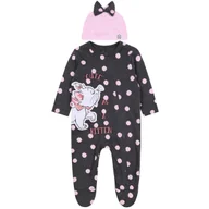 Czapki damskie - Szary pajacyk w różowe grochy + czapka Kotka Marie DISNEY, certyfikat OEKO-TEX 80 cm - miniaturka - grafika 1