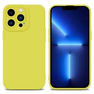 Etui i futerały do telefonów - Pokrowiec Etui Do Apple iPhone 12 PRO w FLUID ŻÓŁTY TPU Silikonowe Obudowa Ochronny Case Cover Cadorabo - miniaturka - grafika 1