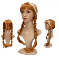 Dodatki do strojów karnawałowych - Peruka Warkocz Frozen Anna 60cm - miniaturka - grafika 1