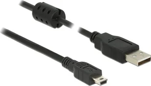 Kabel USB Delock DELOCK Kabel USB 2.0 Typ-A Stecker > USB 2.0 Mini-B Stecker 5,0 m schwarz - Kable USB - miniaturka - grafika 1