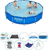 Baseny ogrodowe - Basen z akcesoriami - Bestway Steel Pro 366x76 cm okrągły - miniaturka - grafika 1
