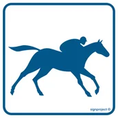 Systemy ekspozycyjne i znaki informacyjne - RC004 TOR WYŚCIGÓW KONNYCH, FN - FOLIA SAMOPRZYLEPNA; (100X100MM) - miniaturka - grafika 1