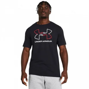 Męski t-shirt z nadrukiem Under Armour UA Foundation Short Sleeve - czarny - UNDER ARMOUR - Koszulki sportowe męskie - miniaturka - grafika 1