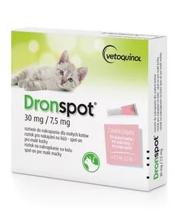 Bayer Dronspot dla małych kotów 0,5-2,5kg przeciwko pasożytom 2 x 0,35ml - Artykuły przeciw pasożytom - miniaturka - grafika 1