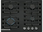 Płyty gazowe do zabudowy - Bosch PNN6B6K40 Czarne szkło hartowane - miniaturka - grafika 1