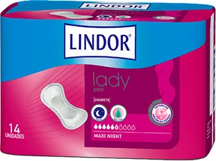 Podpaski urologiczne Lindor Lady Pad Maxi Night 6 Drops 14 szt (4052199535524) - Podpaski - miniaturka - grafika 1