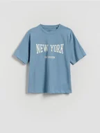 Koszulki dla chłopców - Reserved - T-shirt z nadrukiem - jasnoniebieski - miniaturka - grafika 1