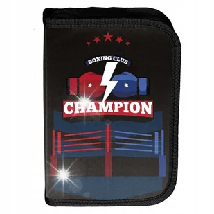 PIÓRNIK SZKOLNY Z WYPOSAŻENIEM DWUKLAPKOWY DLA CHŁOPCA BOKS RĘKAWICE - Piórniki PIÓRNIK SZKOLNY Z WYPOSAŻENIEM DWUKLAPKOWY DLA CHŁOPCA BOKS RĘKAWICE - Piórniki - miniaturka - grafika 1