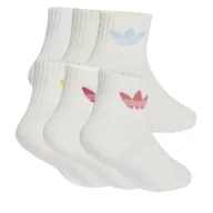 Skarpetki dla dzieci - Zestaw 6 par wysokich skarpet dziecięcych adidas Kids Sock 6Pp JC8541 Biały - miniaturka - grafika 1